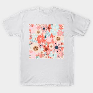 Spring Flower Pattern T-Shirt